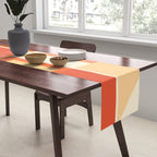 Mid Century Modern Modtastic Orange Peach Geometric Abstract Pattern Table Runner Gallery Image 2