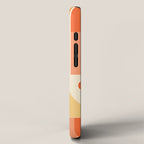 Mid Century Modern Modtastic Orange Peach Geometric Abstract Pattern iPhone Case Gallery Image 2