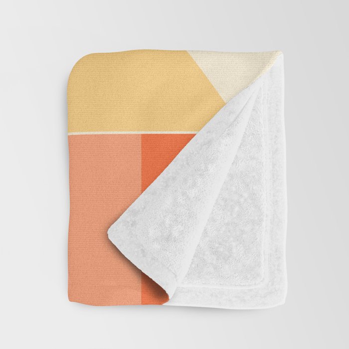 Mid Century Modern Modtastic Orange Peach Geometric Abstract Pattern Throw Blanket Gallery Image 3