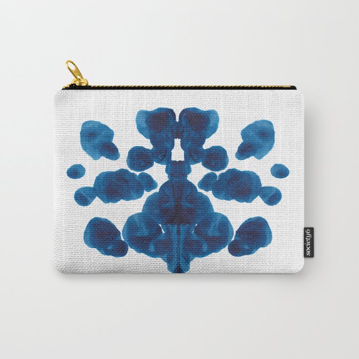 Inkblot Bunny Blue Inkblot Rorschach Test Carry All Pouch Gallery Image 1