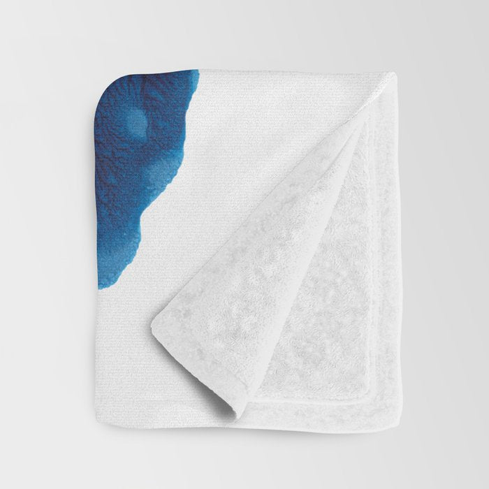 Inkblot Bunny Blue Inkblot Rorschach Test Throw Blanket Gallery Image 3