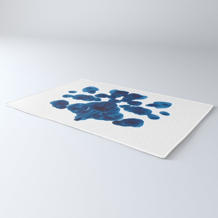 Inkblot Bunny Blue Inkblot Rorschach Test Rug Gallery Image 3