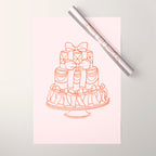Preppy Bow Cake Wrapping Paper Gallery Image 1