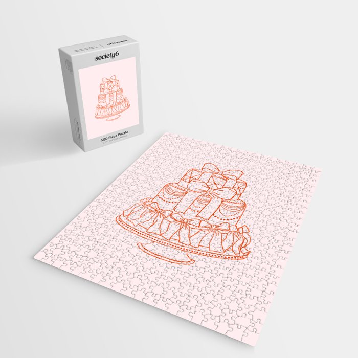Preppy Bow Cake Jigsaw Puzzle Gallery Image 2