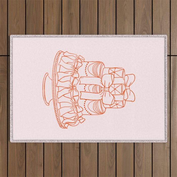 Preppy Bow Cake Outdoor Rug Gallery Image 1