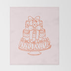 Preppy Bow Cake Throw Blanket Gallery Image 2