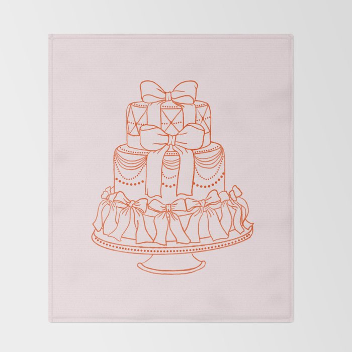 Preppy Bow Cake Throw Blanket Gallery Image 2