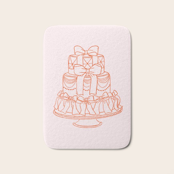 Preppy Bow Cake Bath Mat Gallery Image 1
