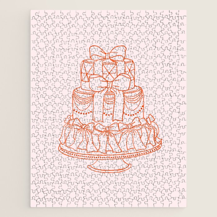 Preppy Bow Cake Jigsaw Puzzle Gallery Image 1