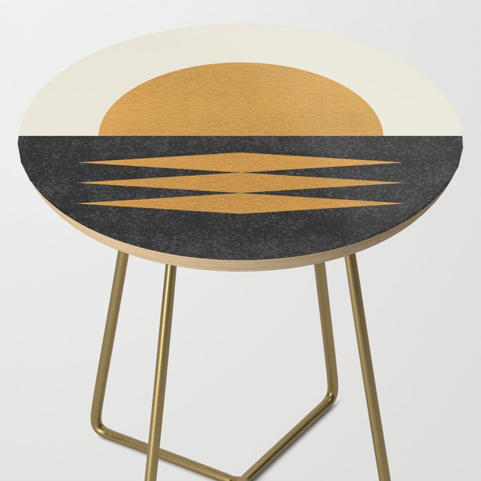 Sunset Geometric Midcentury style Side Table Gallery Image 2