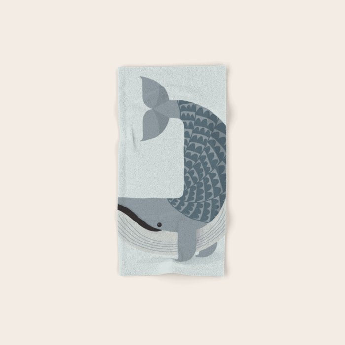 Whimsical Blue Whale Bath Towel Gallery Image 1