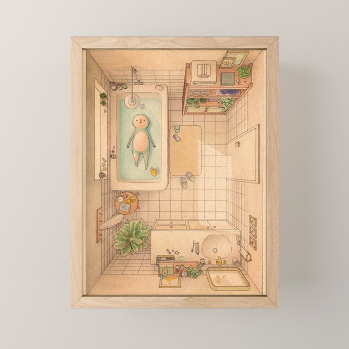 Another Bath Mini Art Print Gallery Image 1