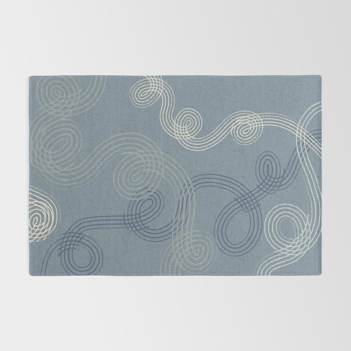 calming essentials loops muted blue Rug Gallery Image 2