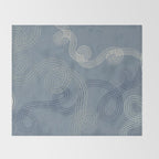 calming essentials loops muted blue Throw Blanket Gallery Image 2