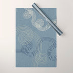 calming essentials loops muted blue Wrapping Paper Gallery Image 1