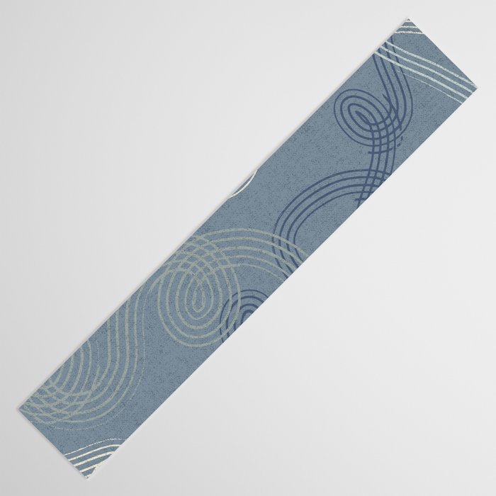 calming essentials loops muted blue Table Runner Gallery Image 3