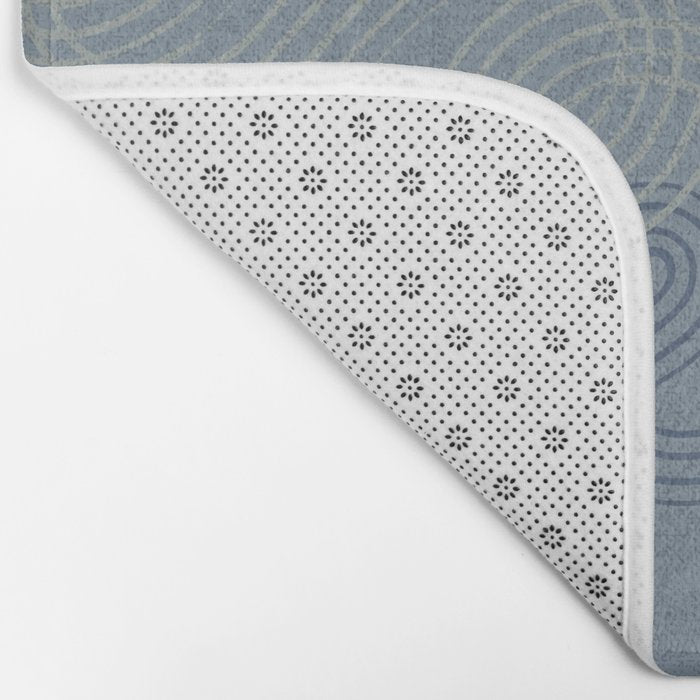 calming essentials loops muted blue Bath Mat Gallery Image 2