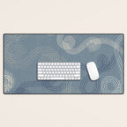 calming essentials loops muted blue Desk Mat Gallery Image 1
