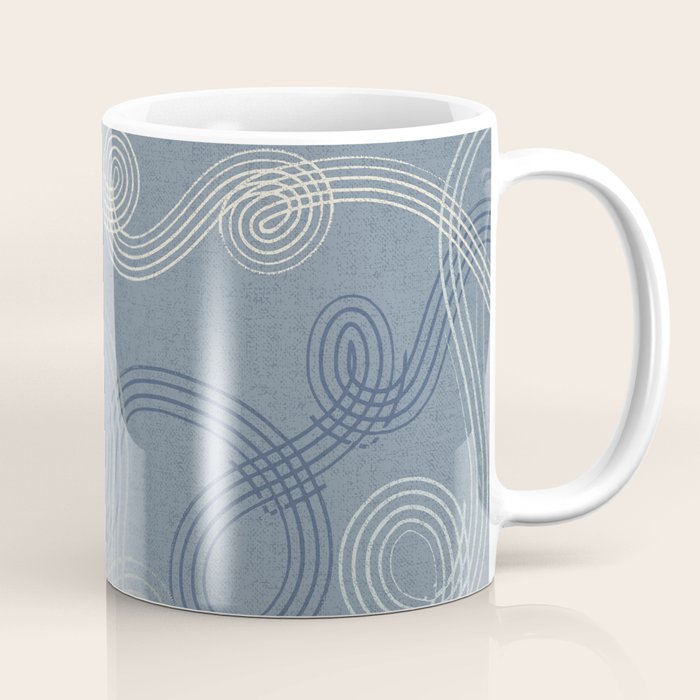 calming essentials loops muted blue Coffee Mug Gallery Image 1