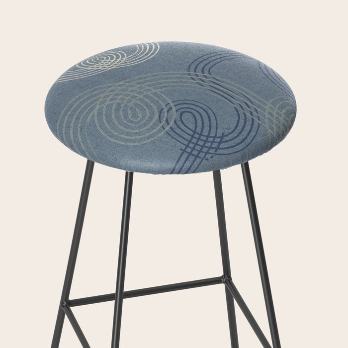 calming essentials loops muted blue Stool Gallery Image 2