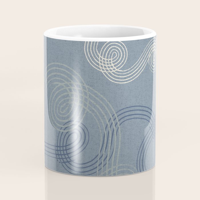 calming essentials loops muted blue Coffee Mug Gallery Image 4
