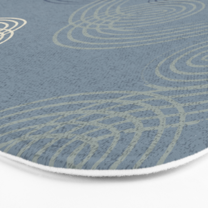 calming essentials loops muted blue Bath Mat Gallery Image 3