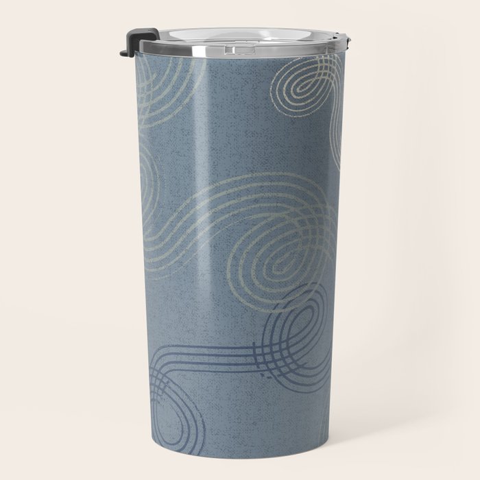 calming essentials loops muted blue Travel Mug Gallery Image 3