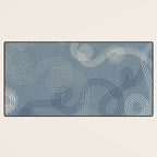 calming essentials loops muted blue Desk Mat Gallery Image 3