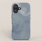 calming essentials loops muted blue iPhone Case Gallery Image 1