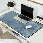 calming essentials loops muted blue Desk Mat Gallery Image 2