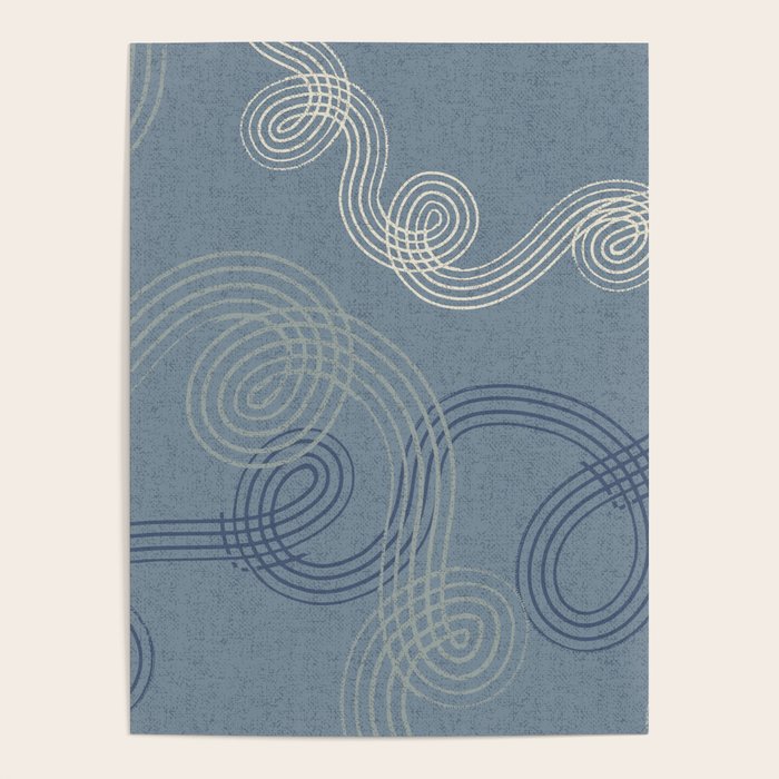 calming essentials loops muted blue Poster Gallery Image 1
