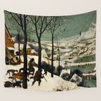 The Hunters in the Snow, Pieter Bruegel the Elder Wall Tapestry Gallery Image 4