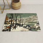 The Hunters in the Snow, Pieter Bruegel the Elder Rug Gallery Image 1