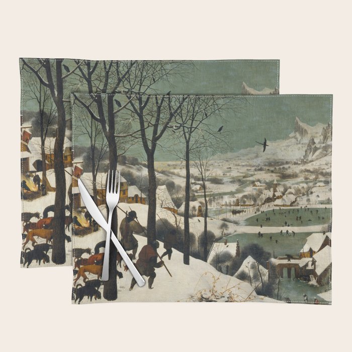 The Hunters in the Snow, Pieter Bruegel the Elder Placemat Gallery Image 1