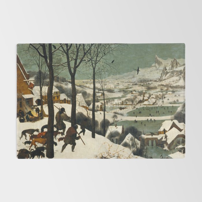 The Hunters in the Snow, Pieter Bruegel the Elder Rug Gallery Image 2