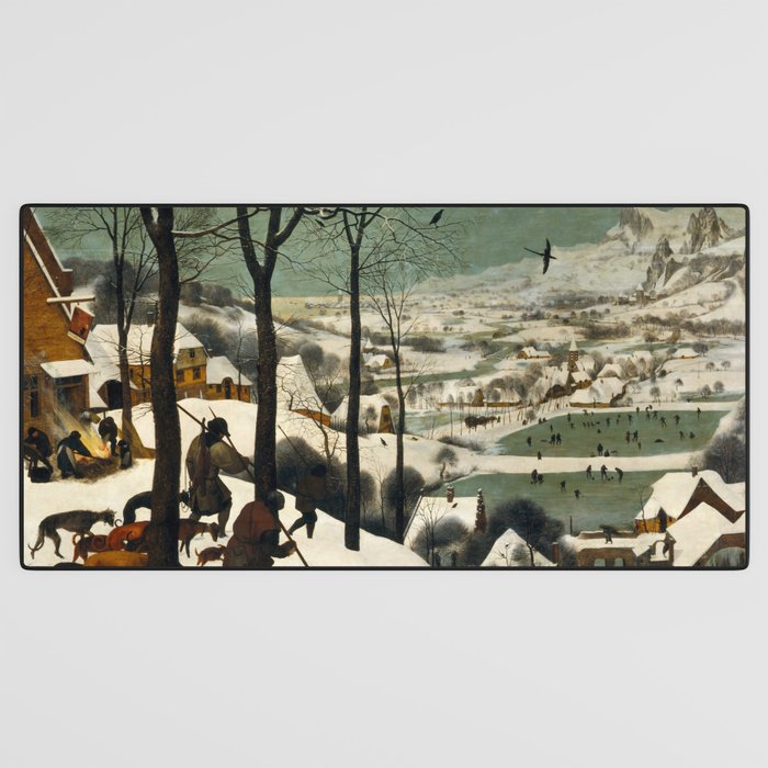 The Hunters in the Snow, Pieter Bruegel the Elder Desk Mat Gallery Image 3