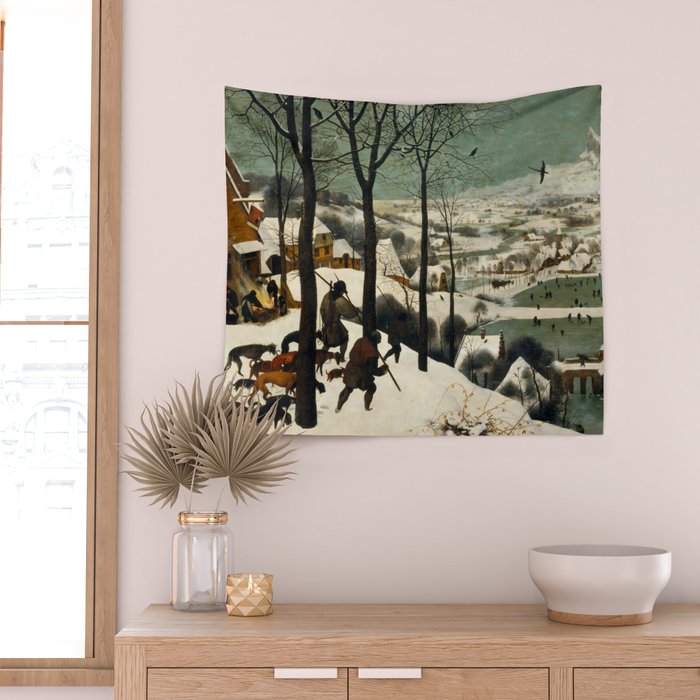 The Hunters in the Snow, Pieter Bruegel the Elder Wall Tapestry Gallery Image 2