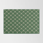 Bows & Ribbons Pattern XXV Dark Forest Green Rug Gallery Image 2