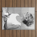 Brigitte Bardot in Sunglasses Retro Vintage Art Outdoor Rug Gallery Image 1
