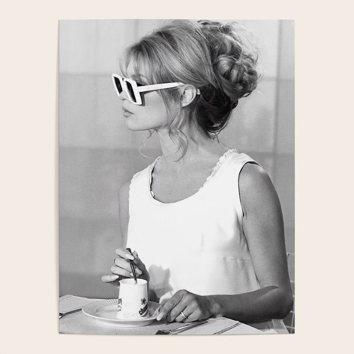 Brigitte Bardot in Sunglasses Retro Vintage Art Poster Gallery Image 4