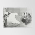Brigitte Bardot in Sunglasses Retro Vintage Art Rug Gallery Image 2