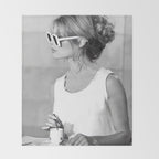Brigitte Bardot in Sunglasses Retro Vintage Art Throw Blanket Gallery Image 2