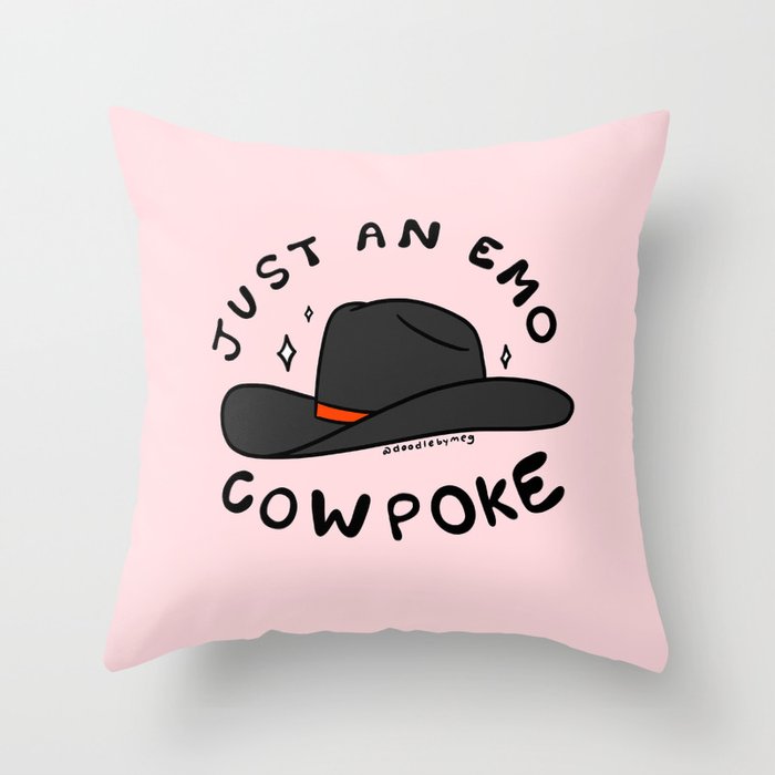 Just An Emo Cowpoke Throw Pillow Gallery Image 6
