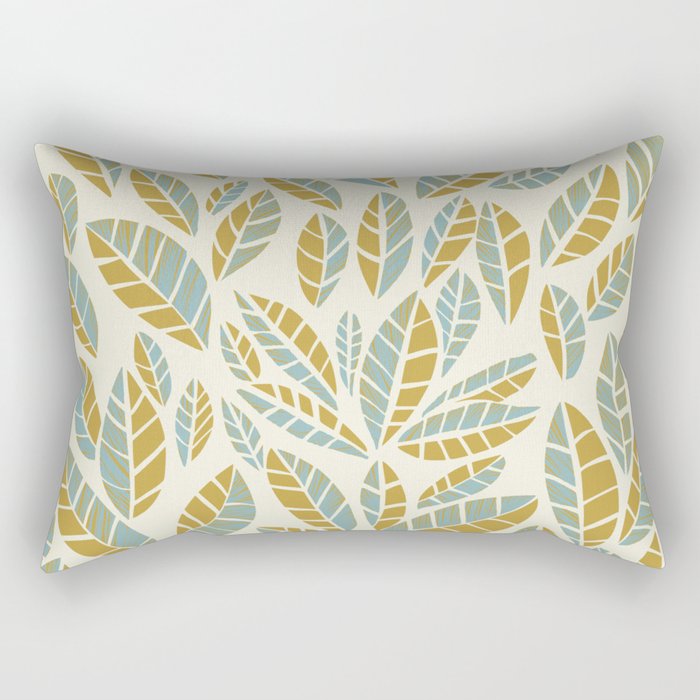 Wildlife Safari Laeves moss Rectangular Pillow Gallery Image 1