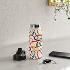 Abstract Loop Color Play Water Bottle Gallery Image 4