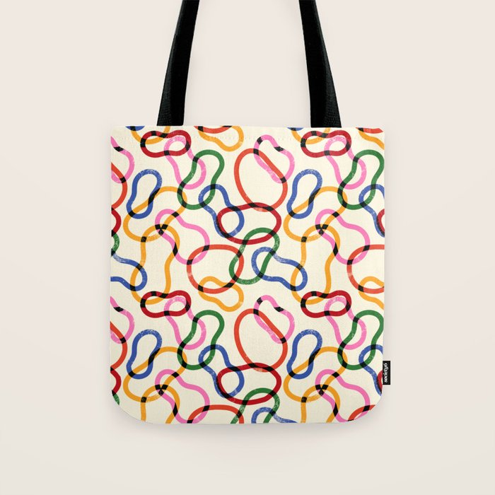 Abstract Loop Color Play Tote Bag Gallery Image 1