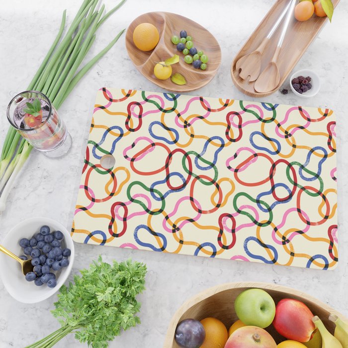 Abstract Loop Color Play Cutting Board Gallery Image 2