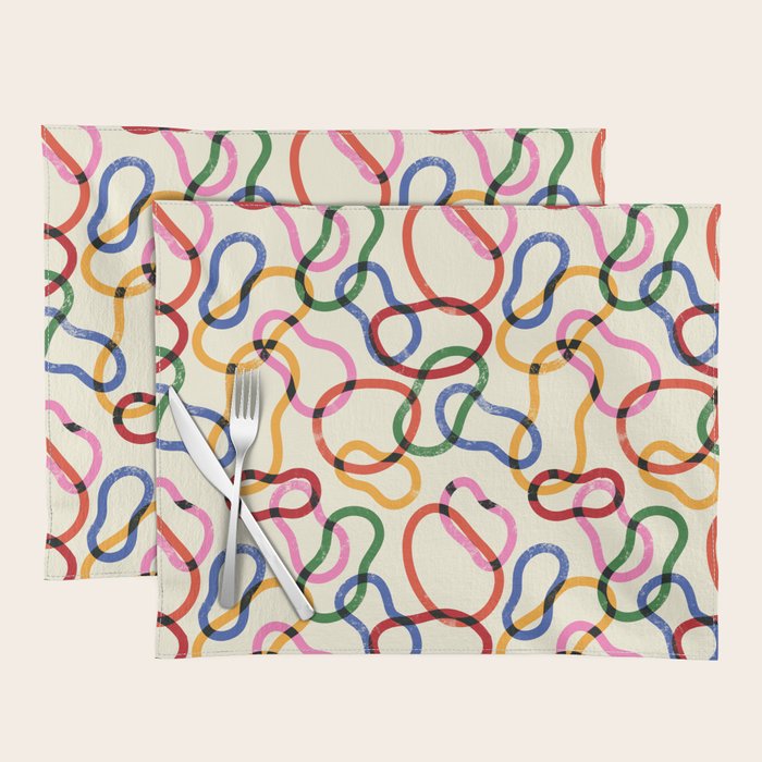 Abstract Loop Color Play Placemat Gallery Image 1