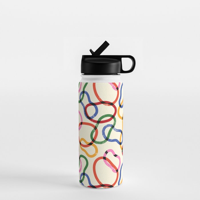 Abstract Loop Color Play Water Bottle Gallery Image 1