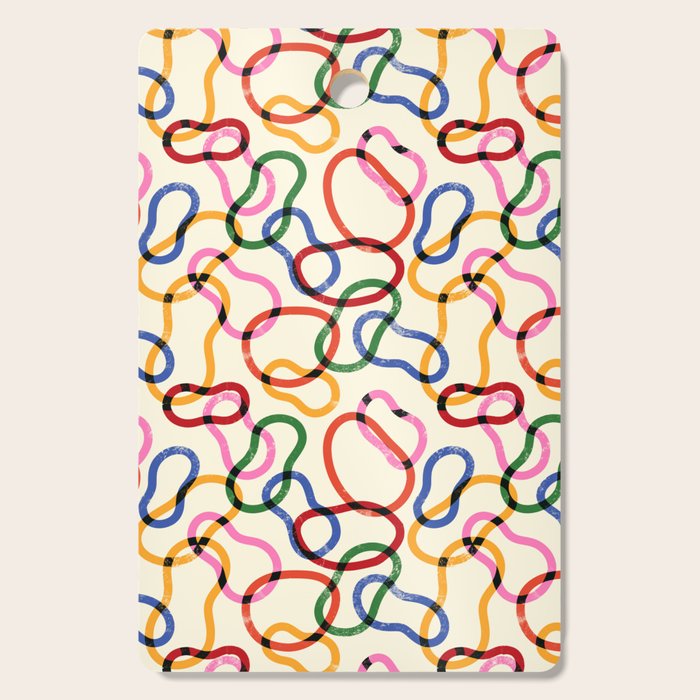 Abstract Loop Color Play Cutting Board Gallery Image 1